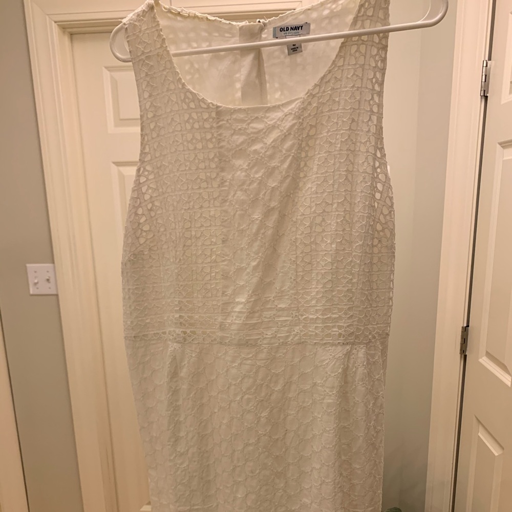 Only worn once white eyelet dress, fully lined